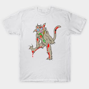 Halloween Zombie Cat T-Shirt